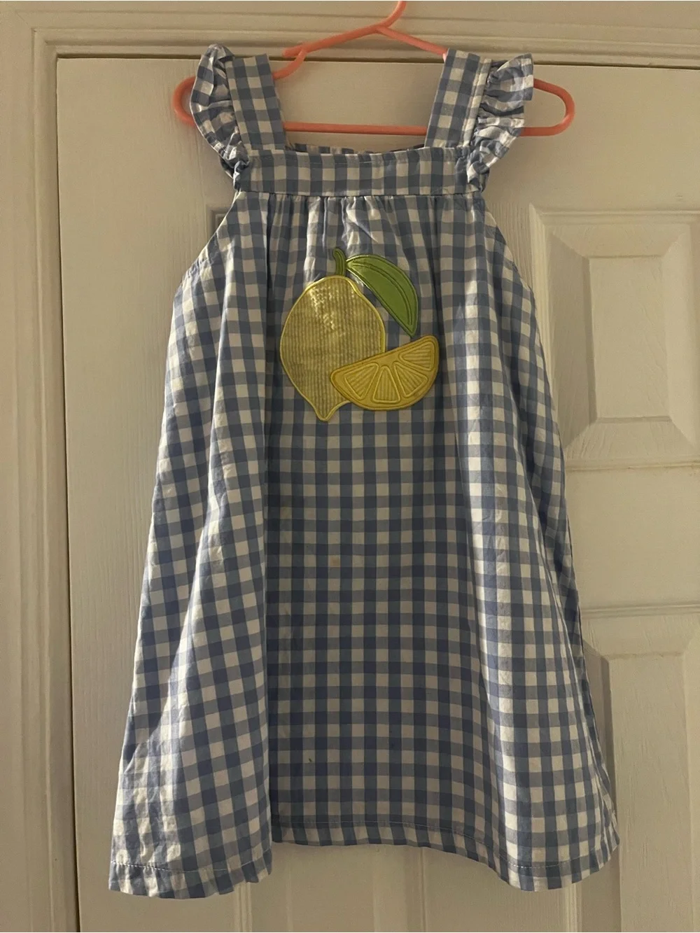 Cute lemon gingham dress